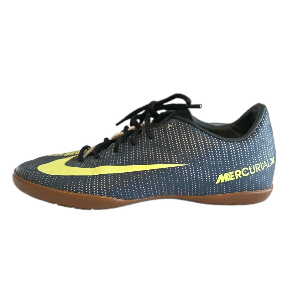 Nike MercurialX Vapor XI CR7 IC Shoes Youth Size 5.5Y Black Volt Indoor Soccer